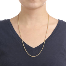 Load image into Gallery viewer, 10k Yellow Gold 2mm Lite Franco Chain Link Necklace, 16", 18", 20", 22", 24" or 26 Inch

