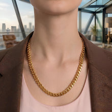 Load image into Gallery viewer, 14k Yellow Gold 6.5mm, 8mm or 9.5mm Lite Squared Miami Cuban Chain Necklace, 22 Inch
