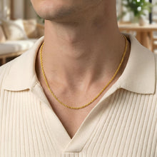 Load image into Gallery viewer, 14k Yellow Gold 3.3mm Cable Charm Link Chain Necklace, 18 Inch
