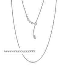 Load image into Gallery viewer, 14k Yellow Gold or White Gold or Rose Gold 1.3mm Adjustable Round Popcorn Chain Necklace, 22 Inch
