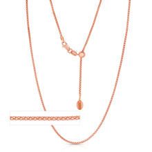 Load image into Gallery viewer, 14k Yellow Gold or White Gold or Rose Gold 1.3mm Adjustable Round Popcorn Chain Necklace, 22 Inch
