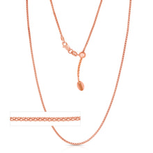 Load image into Gallery viewer, 14k Yellow Gold or White Gold or Rose Gold 1.3mm Adjustable Round Popcorn Chain Necklace, 22 Inch
