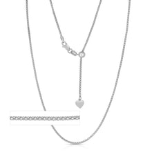 Load image into Gallery viewer, 14k Yellow Gold White Gold or Rose Gold Adjustable Paperclip Link Chain Necklace, 22 Inch
