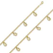 Load image into Gallery viewer, 10ky Elephant Charms Anklet
