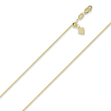 Load image into Gallery viewer, 24" 10k 1.0mm Solid Adjustable Wheat Chain
