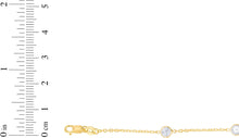 Load image into Gallery viewer, 14k Yellow Gold 4mm Round Birthstone Cable Bracelet or Anklet
