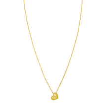 Load image into Gallery viewer, Floreo 14K Yellow Gold 7.1mm Puffed Mini Heart Charm Pendant Necklace
