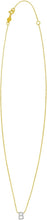 Load image into Gallery viewer, 14k Yellow Gold 0.3&quot; Mini Diamond Alphabet Letter A - Z Initial Charm Pendant with Extendable Adjustable Chain Necklace
