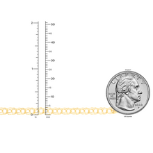 Load image into Gallery viewer, 10k Yellow Gold 4mm Solid Double Chino Link Charm Bracelet
