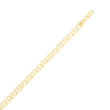 Load image into Gallery viewer, 10k Yellow Gold 4mm Solid Double Chino Link Charm Bracelet
