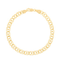 Load image into Gallery viewer, 14k Yellow Gold 5.8mm Double Chino Link Chain Charm Bracelet 7.25 Inch or 8 Inch
