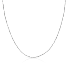 Load image into Gallery viewer, 14k Yellow Gold or White Gold or Rose Gold 0.9mm Solid Diamond Cut Cable Chain Necklace
