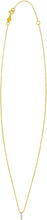 Load image into Gallery viewer, 14k Yellow Gold 0.3&quot; Mini Diamond Alphabet Letter A - Z Initial Charm Pendant with Extendable Adjustable Chain Necklace

