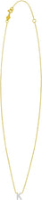 Load image into Gallery viewer, 14k Yellow Gold 0.3&quot; Mini Diamond Alphabet Letter A - Z Initial Charm Pendant with Extendable Adjustable Chain Necklace
