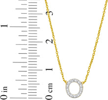 Load image into Gallery viewer, 14k Yellow Gold 0.3&quot; Mini Diamond Alphabet Letter A - Z Initial Charm Pendant with Extendable Adjustable Chain Necklace
