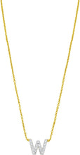 Load image into Gallery viewer, 14k Yellow Gold 0.3&quot; Mini Diamond Alphabet Letter A - Z Initial Charm Pendant with Extendable Adjustable Chain Necklace
