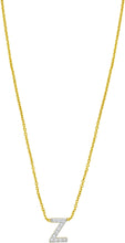 Load image into Gallery viewer, 14k Yellow Gold 0.3&quot; Mini Diamond Alphabet Letter A - Z Initial Charm Pendant with Extendable Adjustable Chain Necklace
