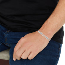 Load image into Gallery viewer, 14k Yellow Gold or White Gold 6mm Solid Figaro Chain Bracelet or Anklet
