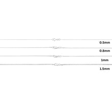 Load image into Gallery viewer, 10k White Gold Solid Box Chain Link Necklace
