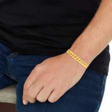 Load image into Gallery viewer, 10k Yellow Gold 11.2mm Semi-Lite Miami Cuban Chain Bracelet
