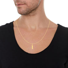 Load image into Gallery viewer, 14k Yellow Gold 0.9&quot; Alphabet Letter A - Z Initial Charm Pendant with optional Extendable Adjustable Chain Necklace
