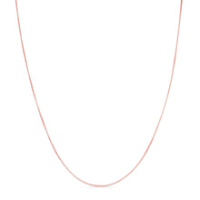 Load image into Gallery viewer, 14k Yellow Gold or White Gold or Rose Gold 0.6mm Solid Box Chain Link Necklace

