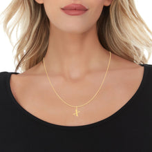 Load image into Gallery viewer, 14k Yellow Gold 0.9&quot; Alphabet Letter A - Z Initial Charm Pendant with optional Extendable Adjustable Chain Necklace
