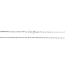 Load image into Gallery viewer, 10k White Gold 2mm Solid Rope Chain Diamond Cut Necklace
