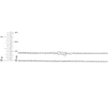 Load image into Gallery viewer, 10k White Gold 2mm Solid Rope Chain Diamond Cut Necklace
