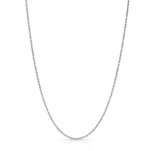 Load image into Gallery viewer, 10k White Gold 2.25mm Solid Rope Chain Diamond Cut Necklace
