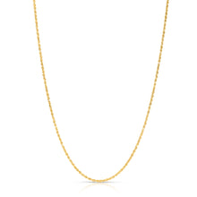 Load image into Gallery viewer, 14K Yellow Gold 1.5mm Solid Rope Diamond Cut Chain Necklace
