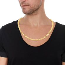 Load image into Gallery viewer, 14K Yellow Gold 7mm Solid Rope Diamond Cut Chain Necklace
