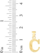 Load image into Gallery viewer, 10k Yellow Gold 0.45" Personalized Lighting Alphabet Letter A - Z Initial Charm Pendant with optional Extendable Chain Necklace

