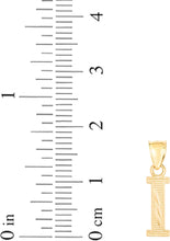 Load image into Gallery viewer, 10k Yellow Gold 0.45&quot; Personalized Lighting Alphabet Letter A - Z Initial Charm Pendant with optional Extendable Chain Necklace
