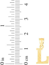 Load image into Gallery viewer, 10k Yellow Gold 0.45&quot; Personalized Lighting Alphabet Letter A - Z Initial Charm Pendant with optional Extendable Chain Necklace
