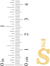 Load image into Gallery viewer, 10k Yellow Gold 0.45&quot; Personalized Lighting Alphabet Letter A - Z Initial Charm Pendant with optional Extendable Chain Necklace
