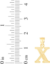 Load image into Gallery viewer, 10k Yellow Gold 0.45&quot; Personalized Lighting Alphabet Letter A - Z Initial Charm Pendant with optional Extendable Chain Necklace

