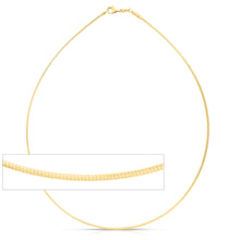 Load image into Gallery viewer, 14k Yellow Gold 1.5mm Round Omega Chain Necklace
