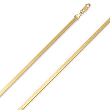 Load image into Gallery viewer, 10k Yellow Gold 3mm Solid Herringbone Chain Necklace and Bracelet Set
