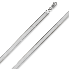 Load image into Gallery viewer, 14k White Gold 4.5mm Solid Herringbone Chain Necklace
