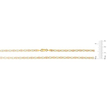 Load image into Gallery viewer, 10k Tri-Color Gold 2.5mm Valentino Link Chain Bracelet or Anklet
