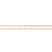 Load image into Gallery viewer, 10k Tri-Color Gold 3.5mm Valentino Heart Link Chain Bracelet or Anklet
