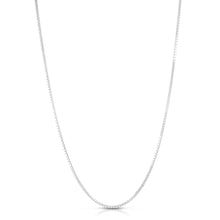 Load image into Gallery viewer, 10k White Gold Solid Box Chain Link Necklace
