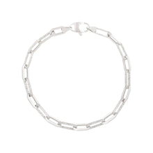 Load image into Gallery viewer, 14K Yellow Gold 4mm Diamanté Paperclip Bracelet with Lobster Clasp
