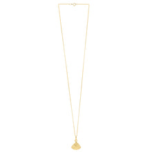 Load image into Gallery viewer, Floreo 10K Yellow Gold 15.5mm Sea Shell Charm Pendant Necklace
