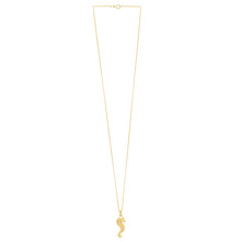 Load image into Gallery viewer, Floreo 10K Yellow Gold 27.5mm Seahorse Charm Pendant Necklace
