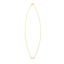 Load image into Gallery viewer, 14k Yellow Gold Malachite Mother of Pearl Onyx Malchite- Hexagon Solid Beaded Chain Necklace
