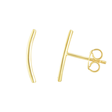 Load image into Gallery viewer, 14k Yellow Gold 15mm Small Polished Ear Climber Earrings

