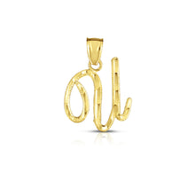 Load image into Gallery viewer, 10K Gold Charm Pendant Necklace Letter A-Z Personalized Alphabet Initial Name

