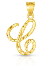 Load image into Gallery viewer, 10K Gold Charm Pendant Necklace Letter A-Z Personalized Alphabet Initial Name

